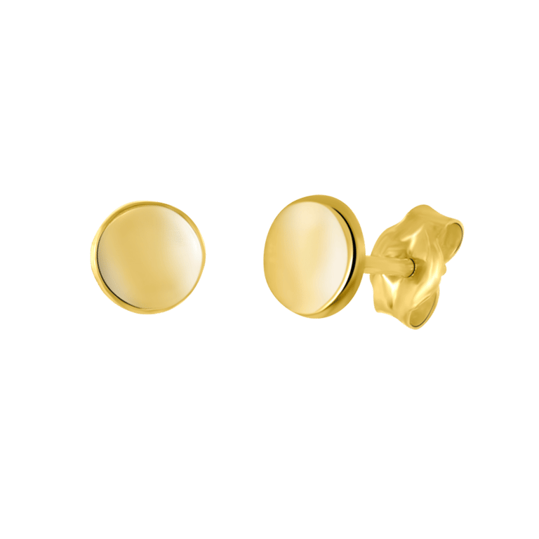 14 Karaat geelgouden oorbellen rond 4mm