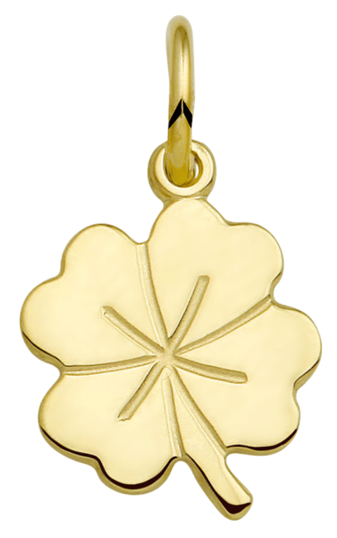 14 Karaat geelgouden hanger klaver 