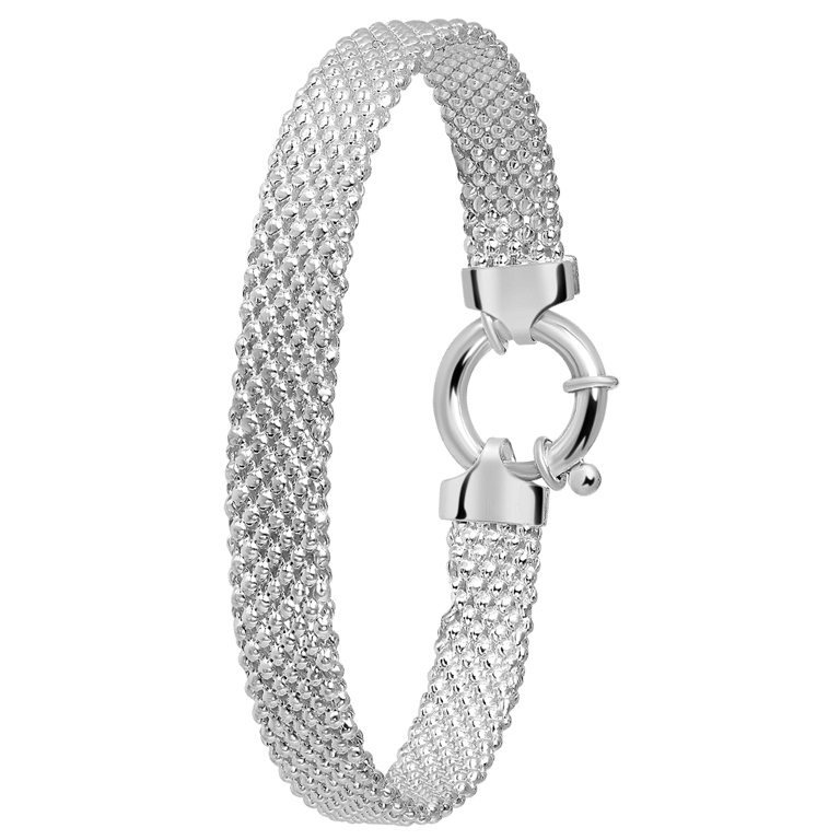 Silberarmband „Popcorn“, breit 8 mm