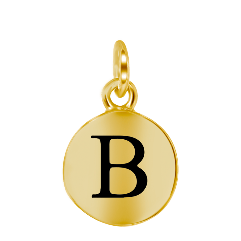 Zilveren hanger alfabet goldplated