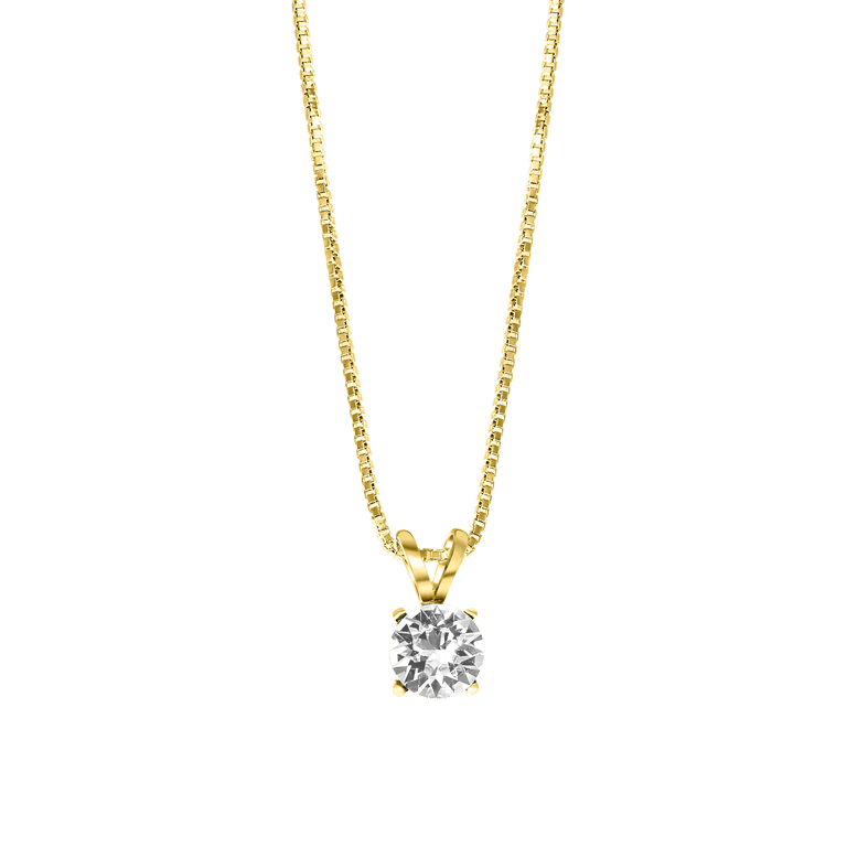 Zilveren ketting gold kristal white