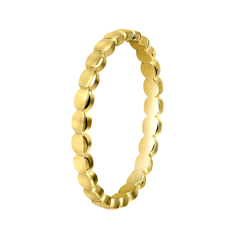 Vergoldeter Ring mit Kügelchen