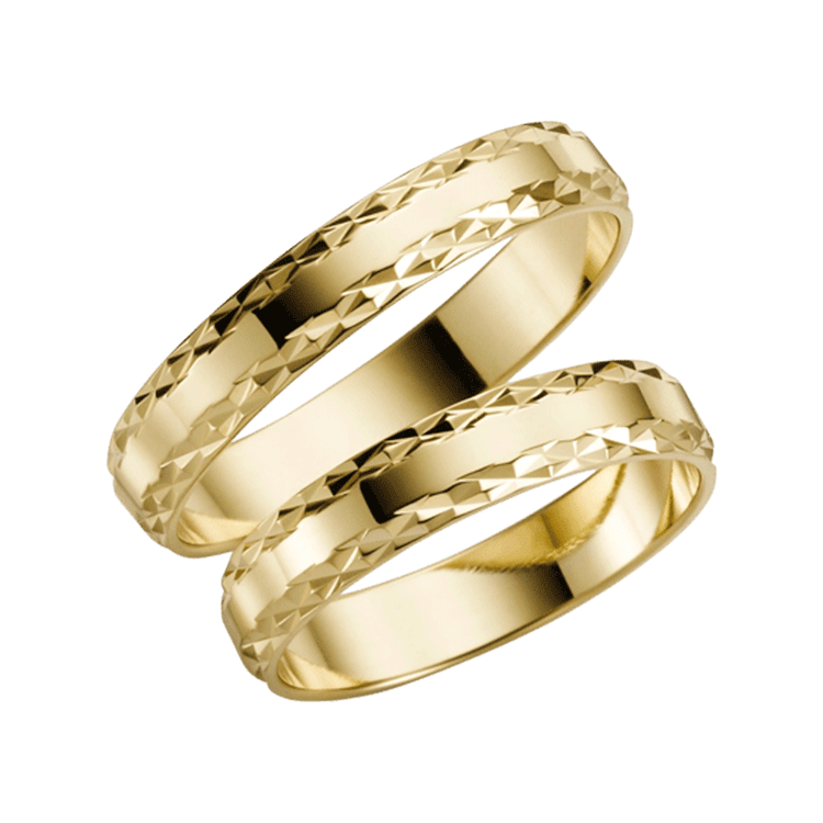 Trauring für Damen, 375 Gelbgold, Nigella H07