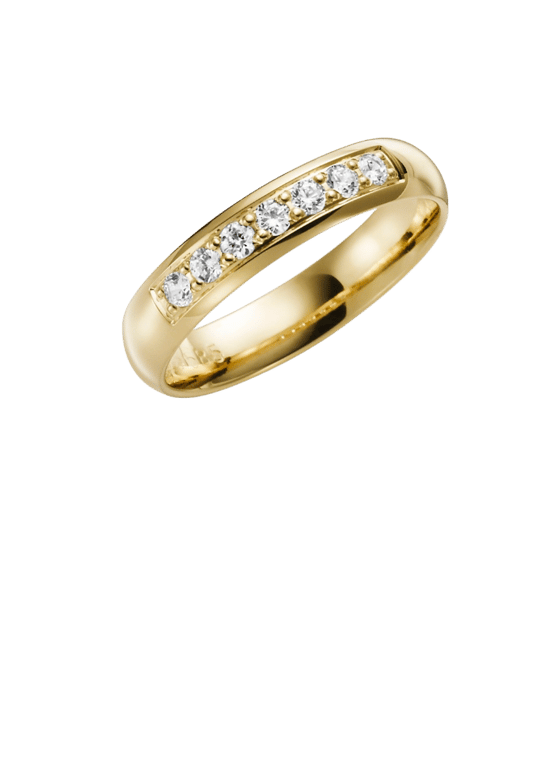 9 Karaat gele trouwring diamant Phlox H94