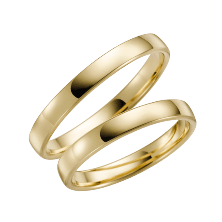 Camelia, Trauring für Herren aus 375 Gold, H54