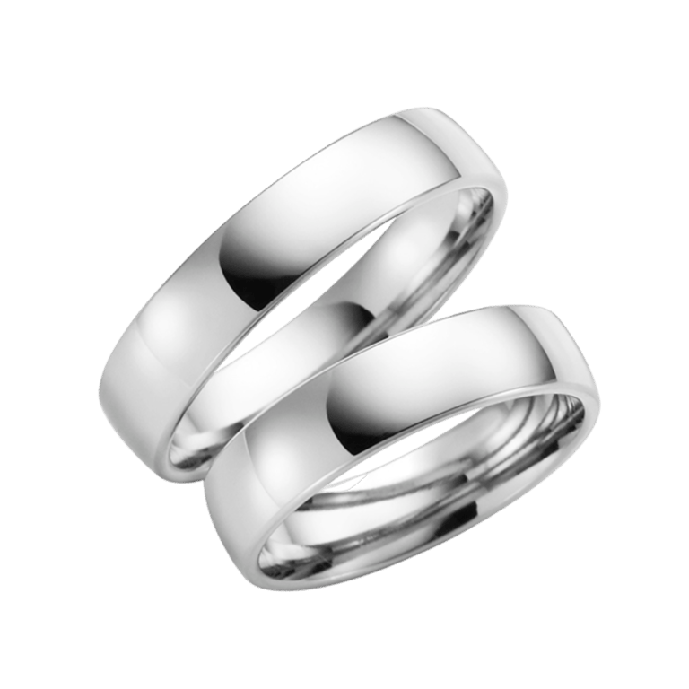 Pfingstrose, Trauring für Damen aus 375 Weißgold, H56W