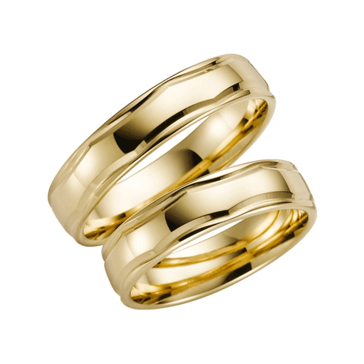 Trauring für Damen, 375 Gelbgold, Sunflower H65