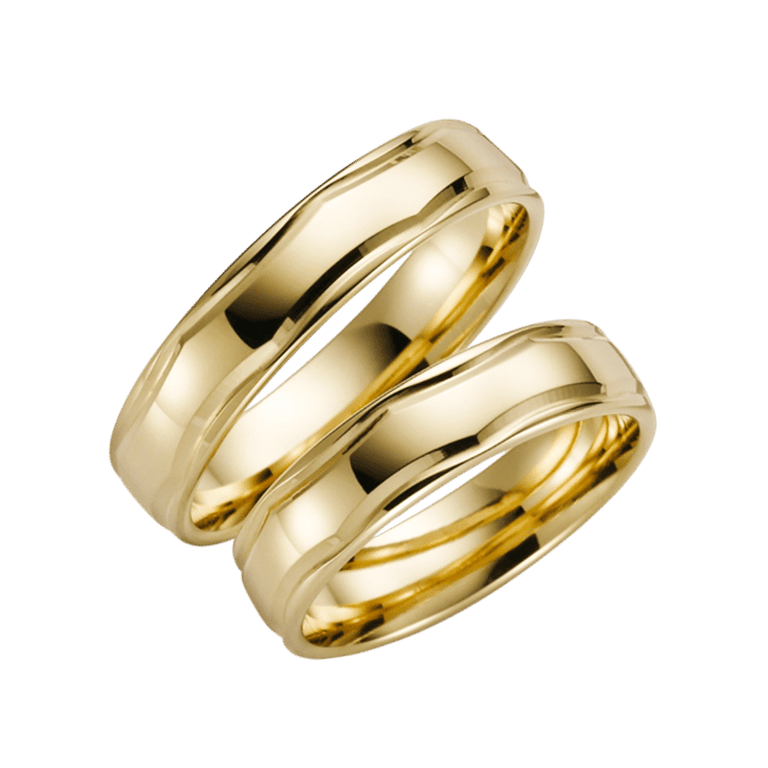 Sunflower, Trauring für Herren aus 375 Gold, H65