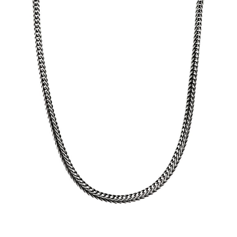 Gerecycled stainless steel ketting schakel met blackplating