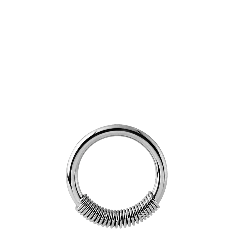 Stainless steel helixpiercing ring