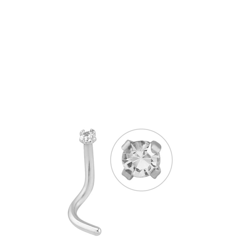 Stainless steel neuspiercing met zirkonia
