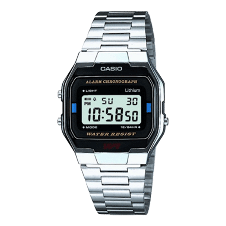 Casio Retro Digitaal Horloge Zilverkleurig A163WA-1QES