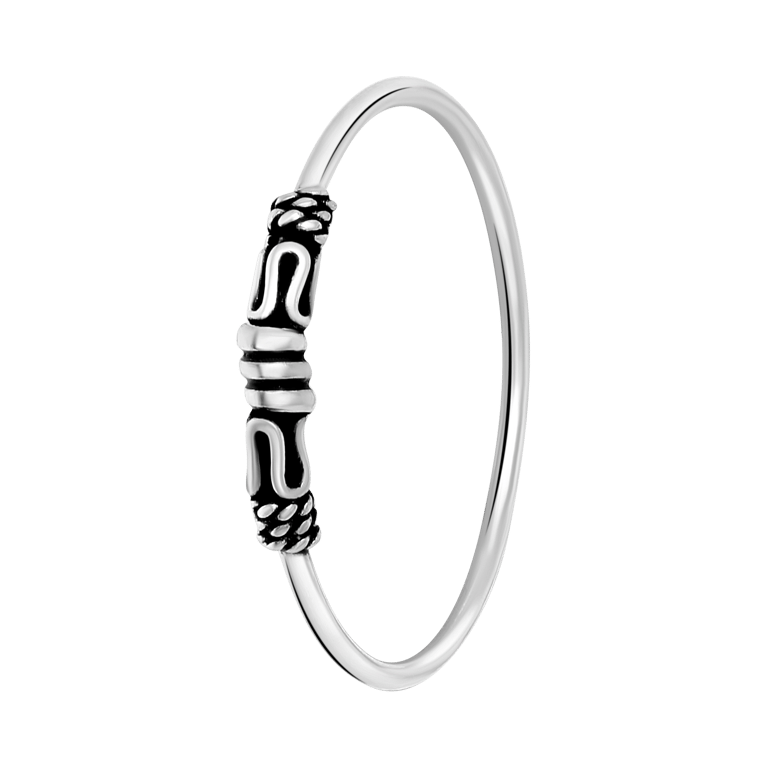 925 Silber, bearbeiteter Ring Bali