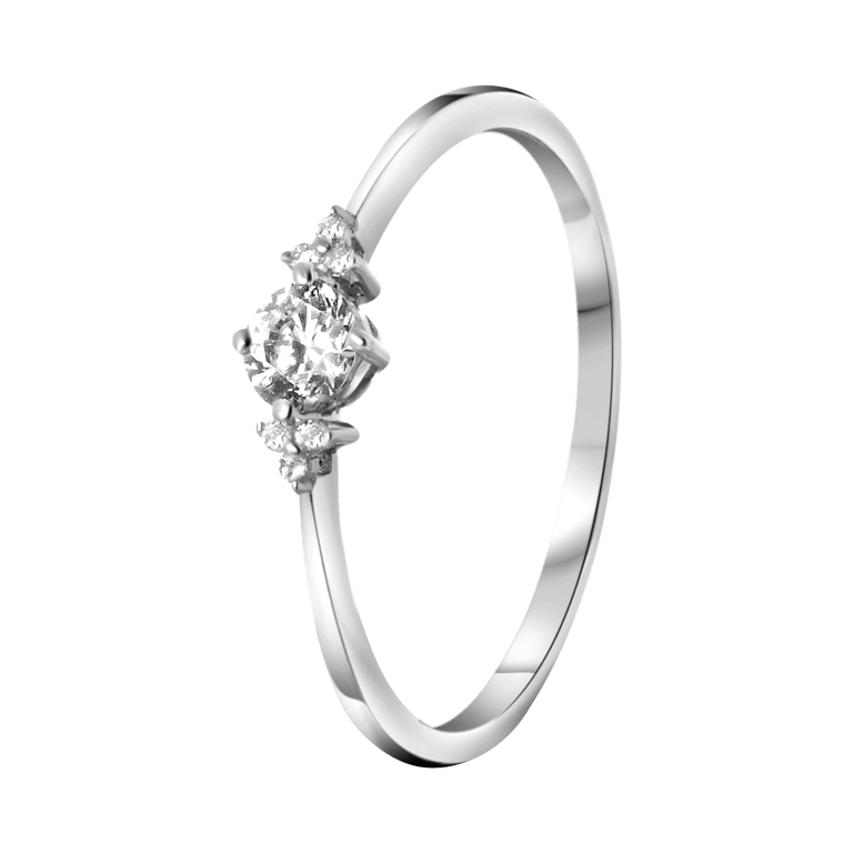 Zilveren ring zirkonia