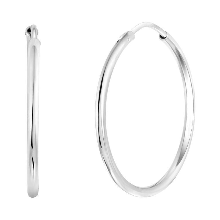 Ohrringe aus 925 Silber, 30 mm