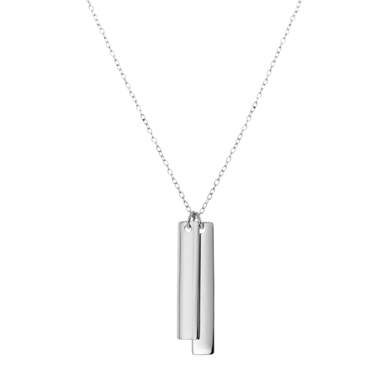 Zilveren ketting&hanger bar