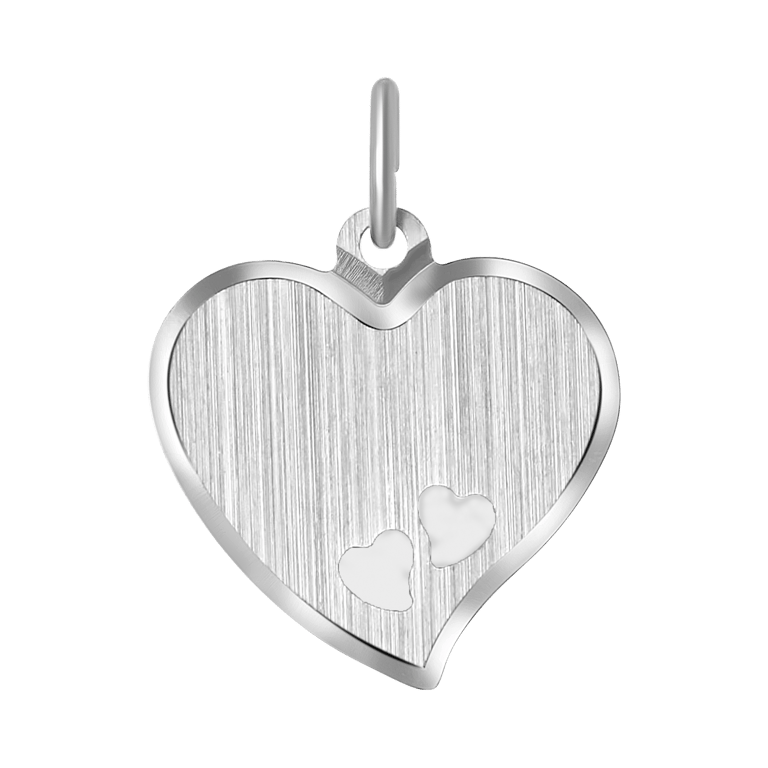 925 Silber Herzanhänger mit Gravurplatte