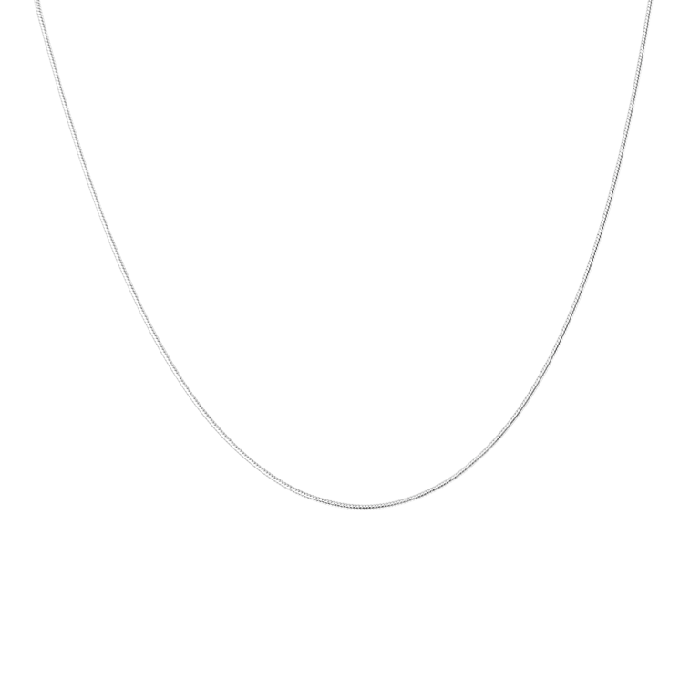 Gerecycled zilveren ketting met slang schakel