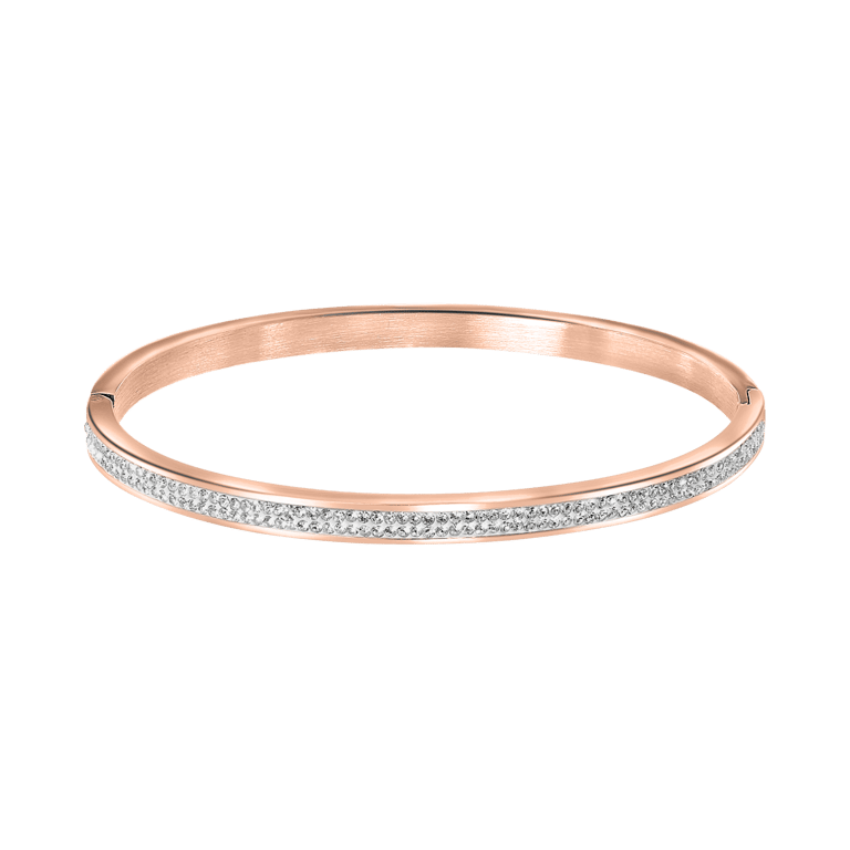Guess stainless steel roseplated bangle armband kristal