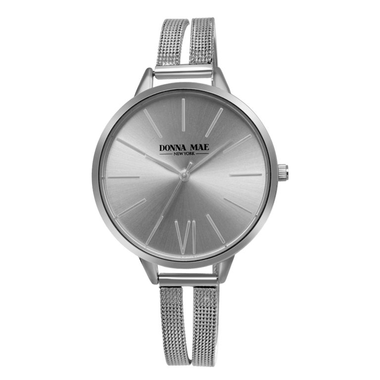 Donna Mae Dames Horloge Zilverkleurig