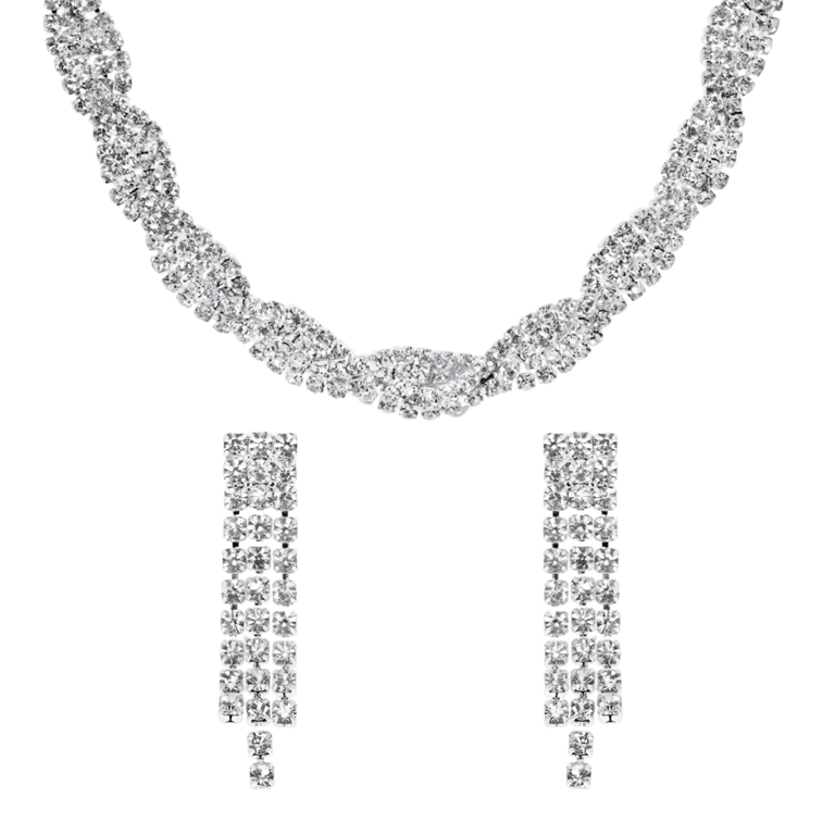 Bijoux zilverkleurige Sieradenset voor dames