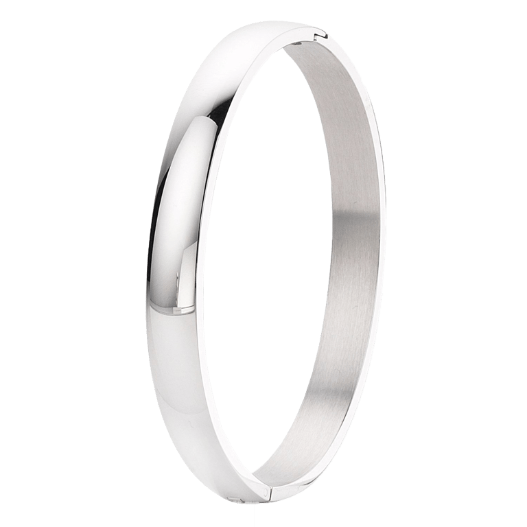 Gerecycled stainless steel bangle 8mm