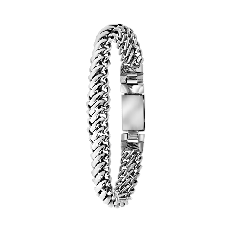 Stalen armband franse gourmetschakel