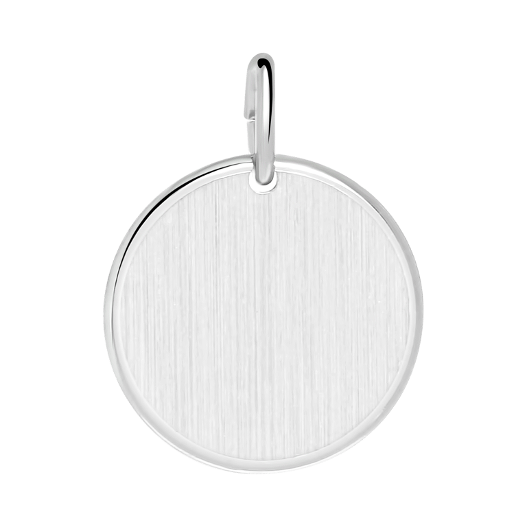 Zilver hanger graveerplaat rond