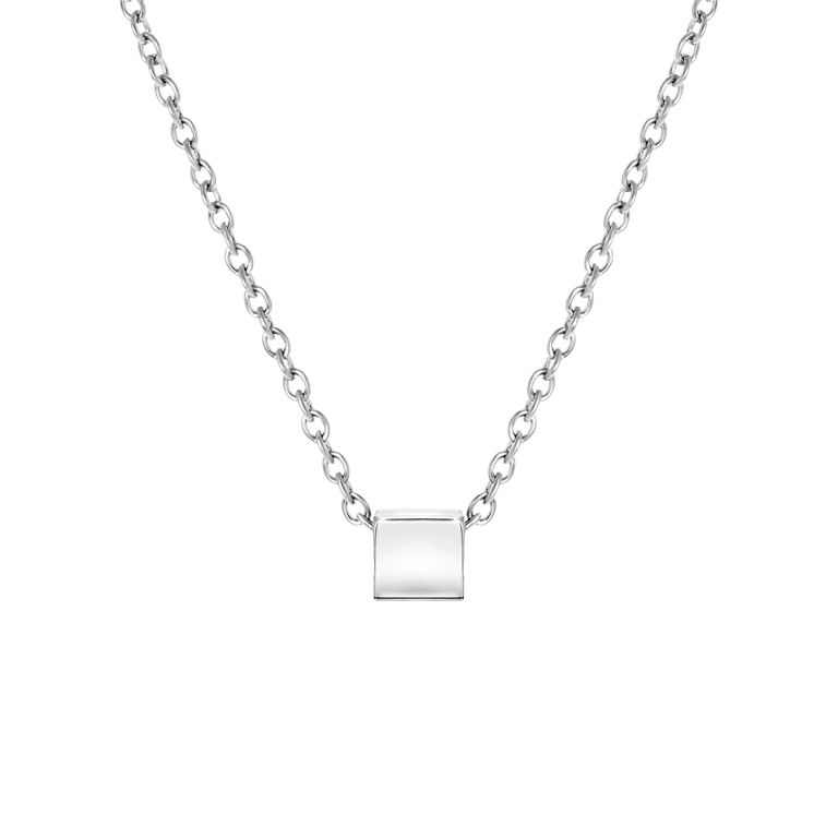 Stainless steel ketting kubus voor dames