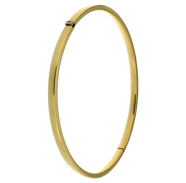 Ovaler Armreif aus 585 Gelbgold