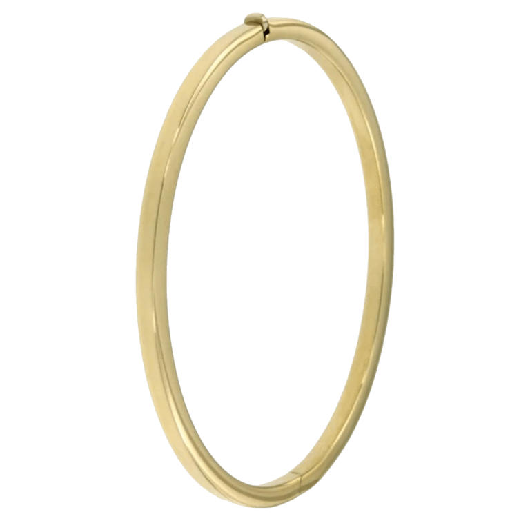 14 Karaat geelgouden bangle ovaal