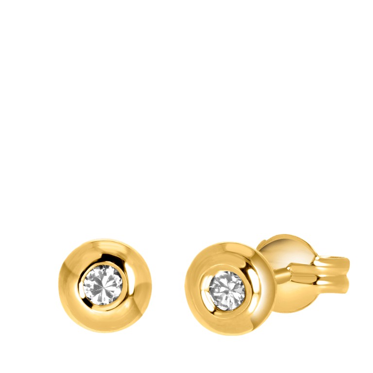 585 Gelbgold Ohrringe mit Zirkonia