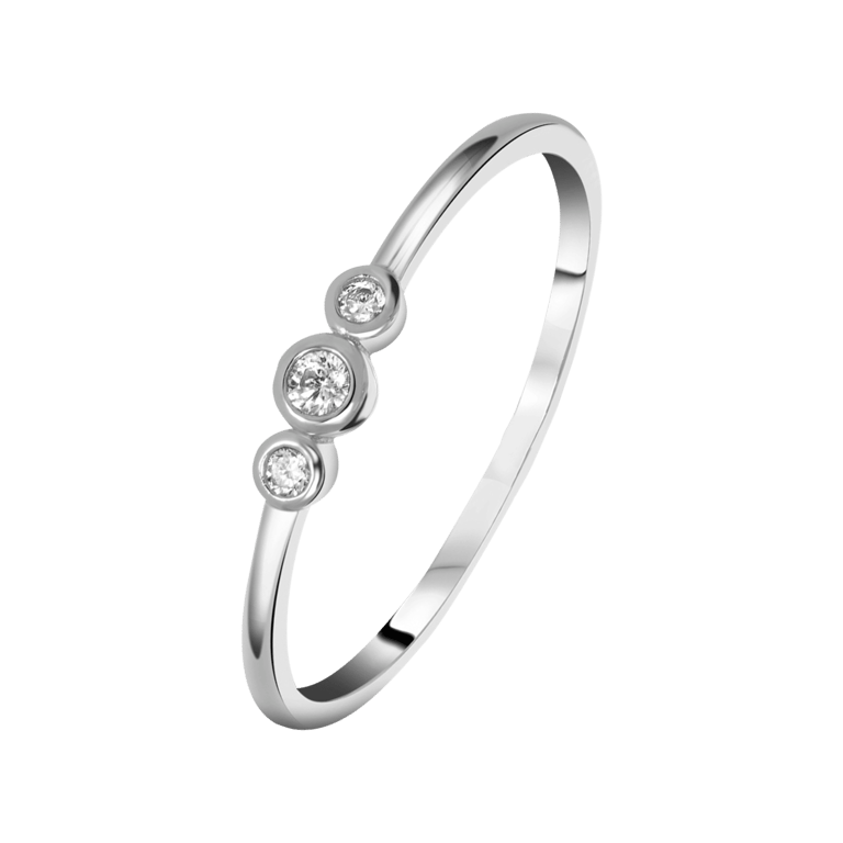 Zilveren ring met zirkonia