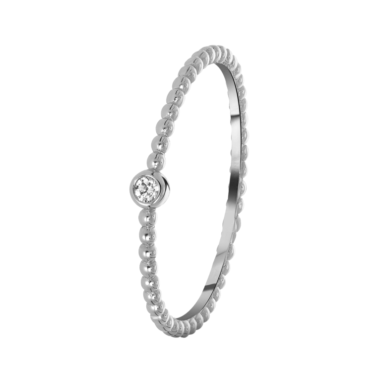 925 Silber-Ring, Kugeln mit Zirkonia