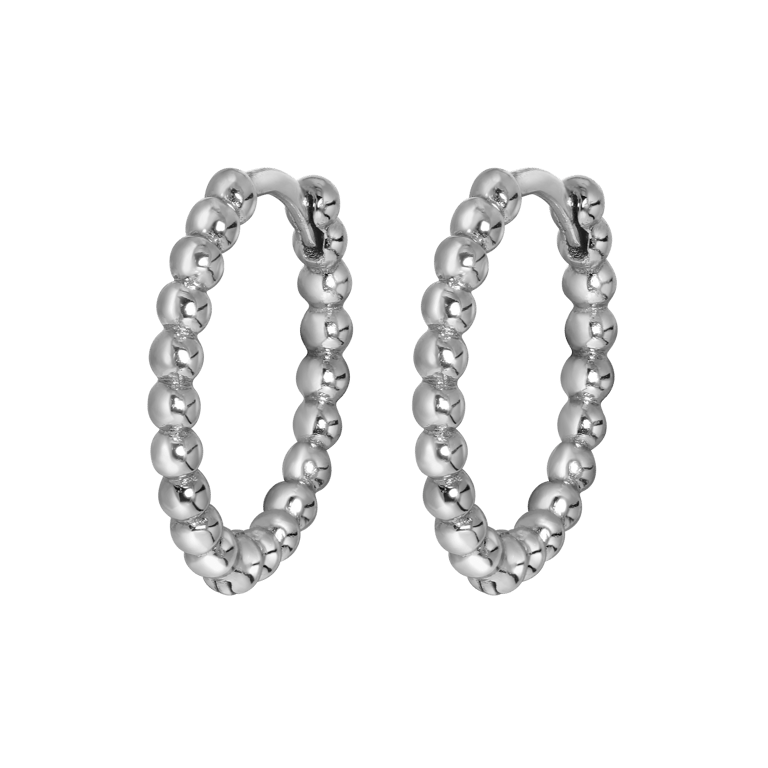 Zilveren oorbellen bolletjes 15mm