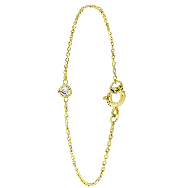 Armband aus 925 Silber, vergoldet, mit Zirkonia