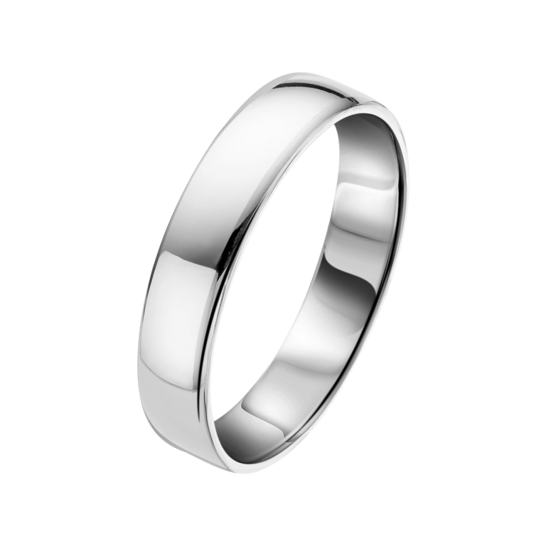 Zilveren ring glad 4mm