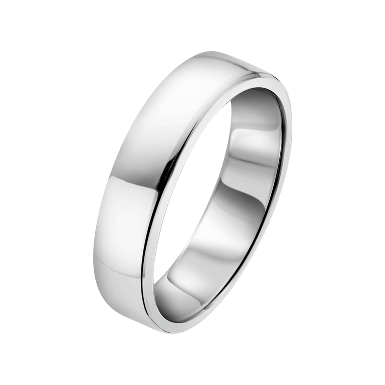 Zilveren ring glad 5mm