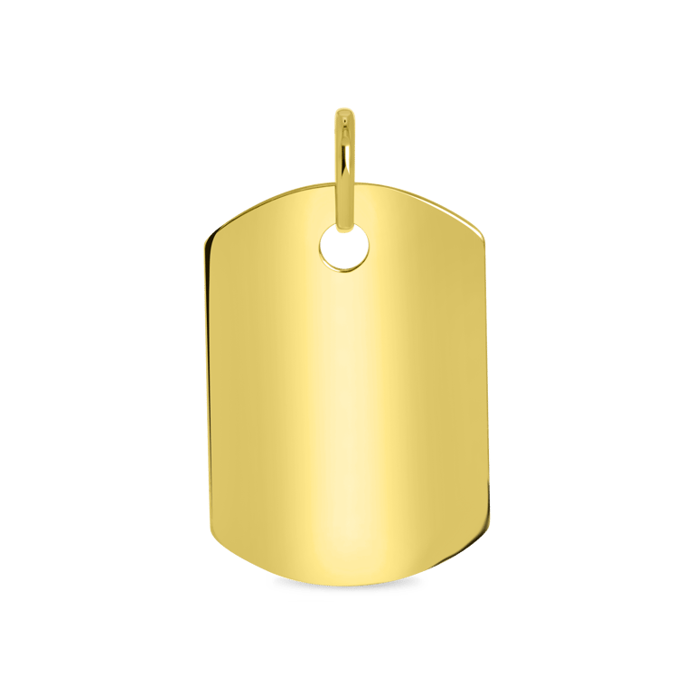 Dogtag-Anhänger, 375 Gold, Gravurplatte