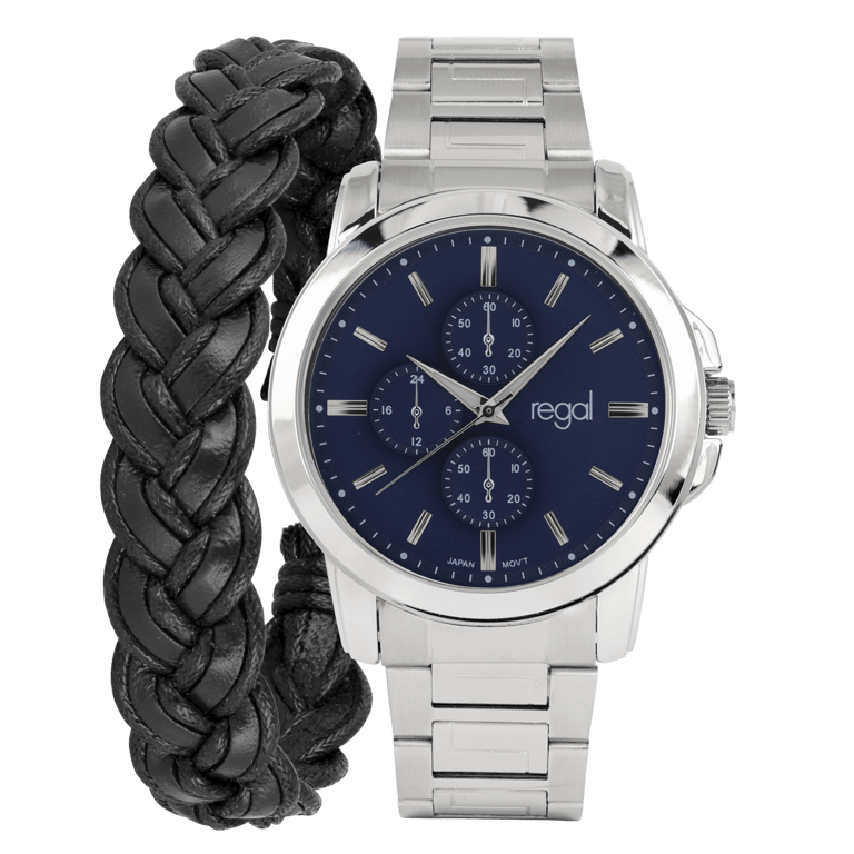 Regal herenhorloge in cadeaudoosje met armband