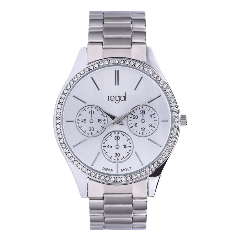 Regal Cadeau Set Dames Horloge Zilverkleurig  met gratis armband