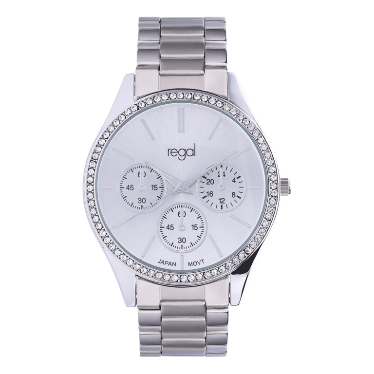 Regal Set Damenarmbanduhr silberfarben mit Armband RG3414-632