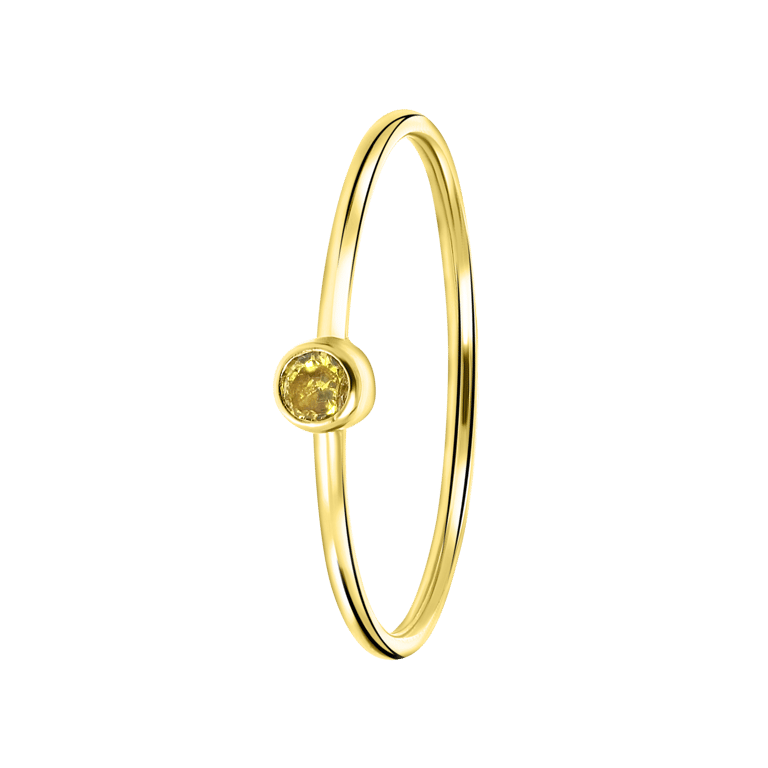Ring aus 585 Gelbgold mit gelbem Zirkonia