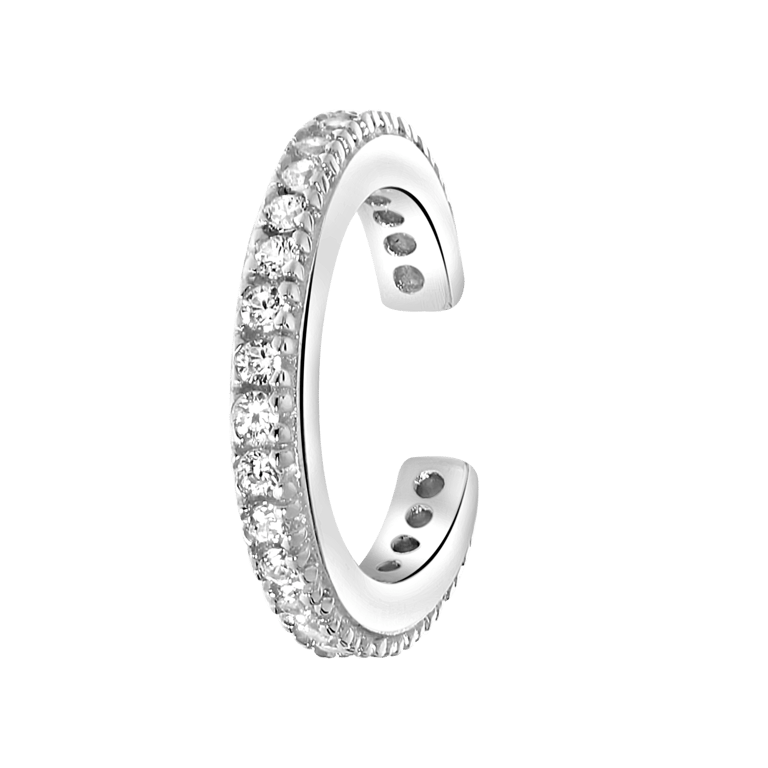 Zilveren earcuff zirkonia