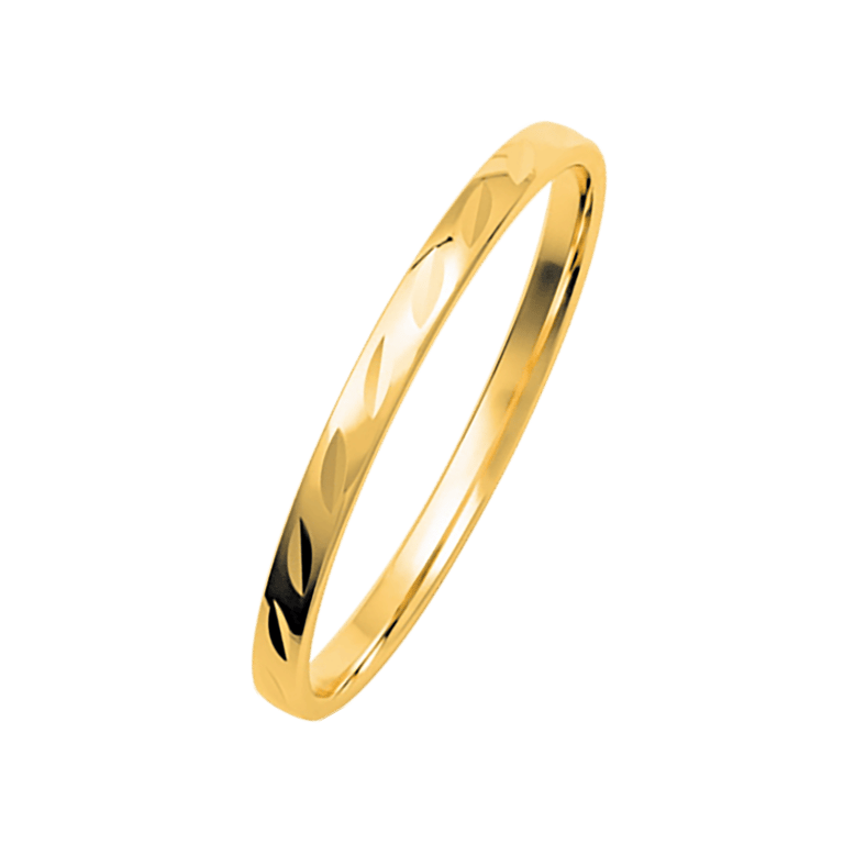 Trauring für Damen, 375 Gelbgold, Wonder, H229