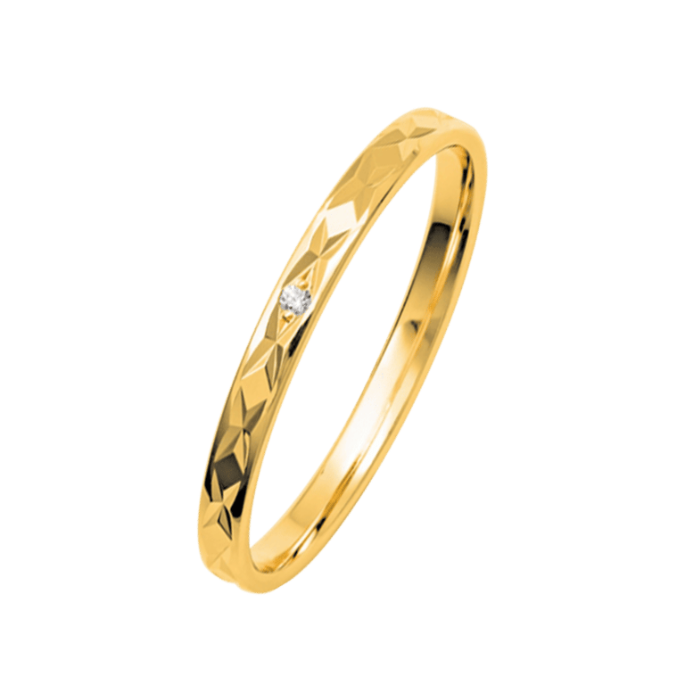 14K geelgouden dames trouwring Balance dia H232