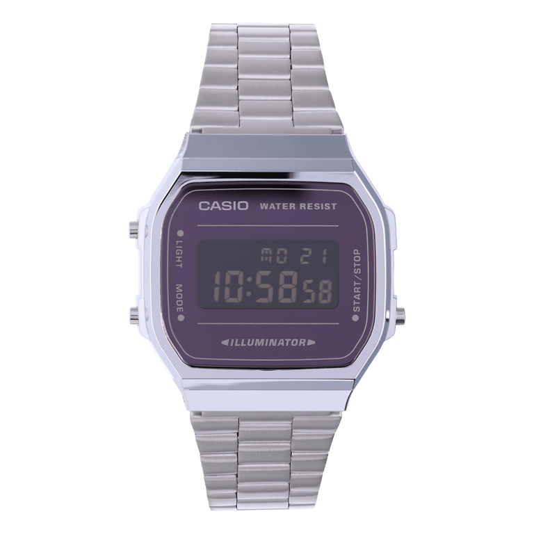 Casio Retro Digitaluhr Silber A168WEM-1EF
