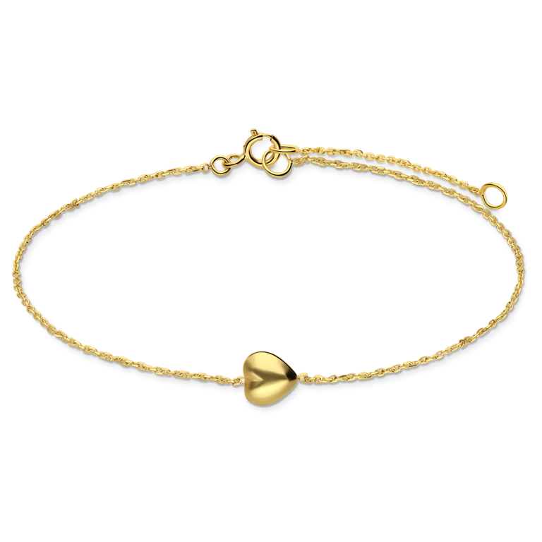 Armband mit Herz, 585 Gelbgold