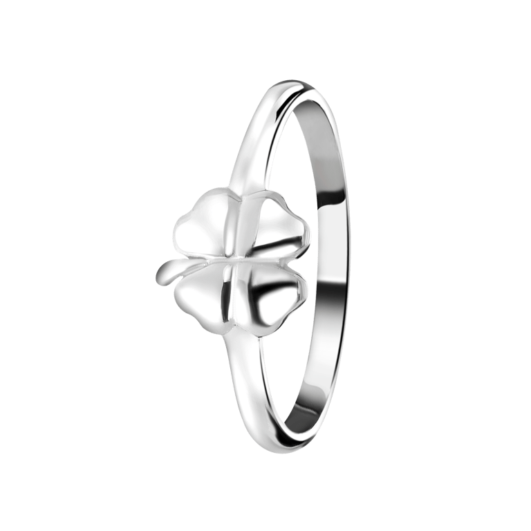 Kinderring, 925 Silber, Kleeblatt