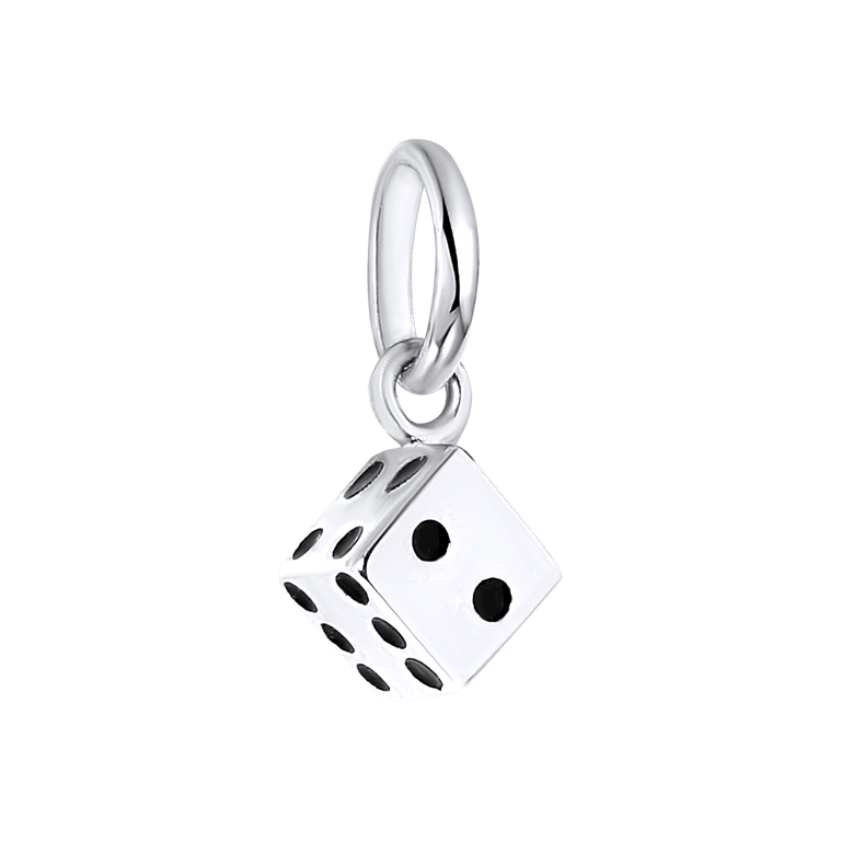 Anhänger, 925 Silber, Würfel